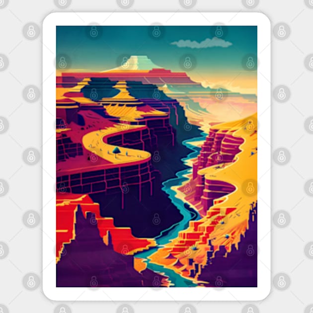 Grand Canyon Sticker by ArtFactoryAI